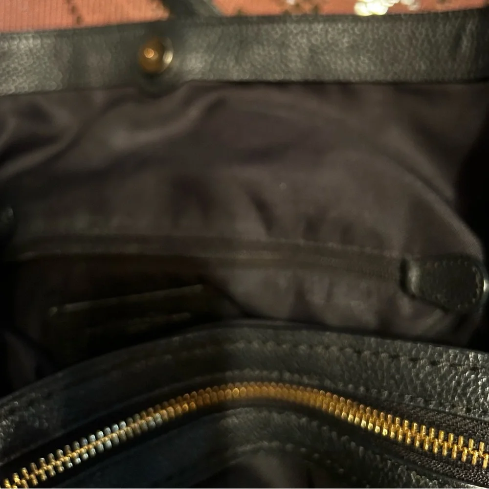 Cute Coach Black Leather Hobo Bag/Purse